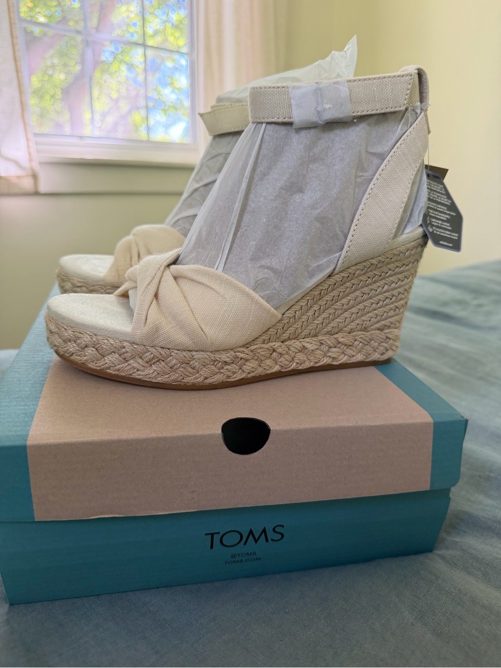 TOMS Marisela Espadrille Wedge Sandals (NWT)